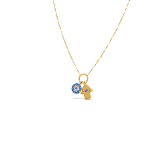 Circle of Protection Charms Necklace - Yellow