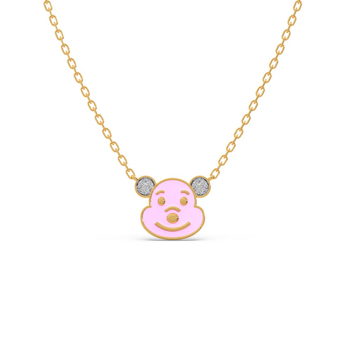 Pooh's Little Smacker Diamond Kids Necklace