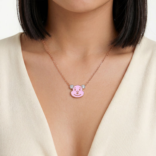 Pooh's Little Smacker Diamond Kids Necklace - MQ_AI