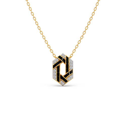 Hexora-enamel Stellar Diamond Necklace