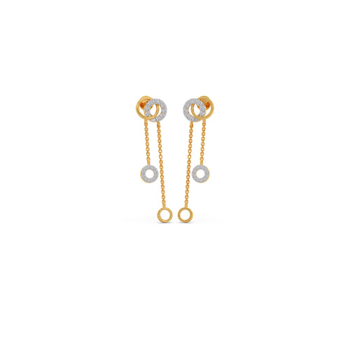 Echo Link Diamond Dangle Earrings