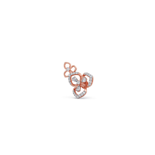 Petalique Teardrop Diamond Earrings - Rose