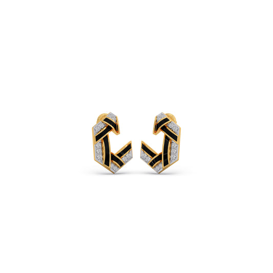 Hexora-enamel Stellar Diamond Earrings - Yellow
