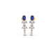 Sapphire Petal Drop Diamond Earrings