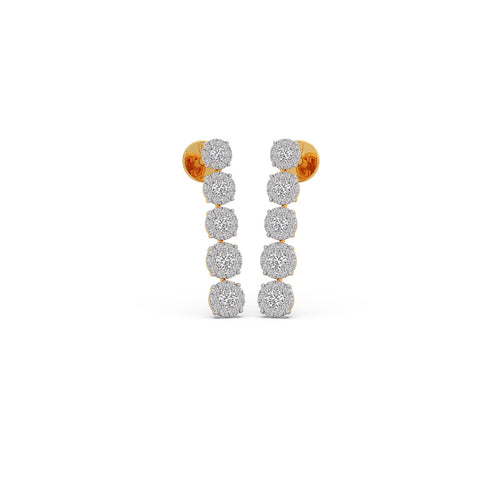 Celeste Graduated Diamond Drop Earrings