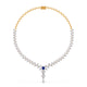 Sapphire Petal Drop Diamond Necklace