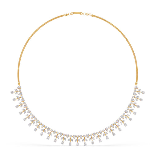Flora Pear Drop Diamond Necklace