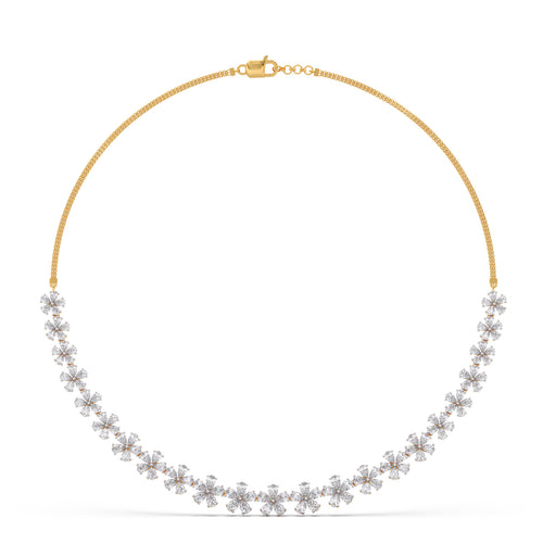 Floret Sparkling Diamond Necklace