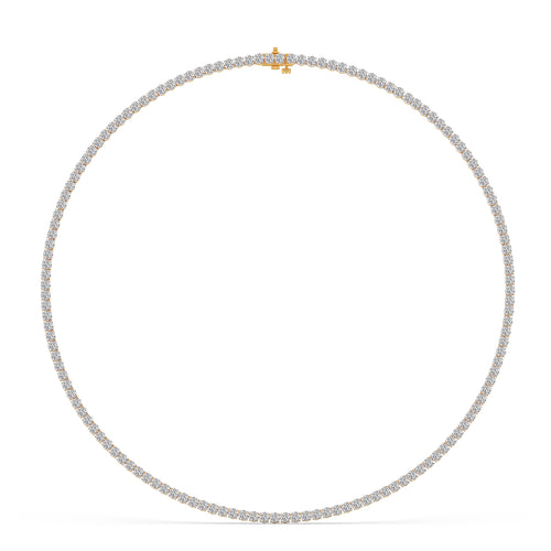 12.48 ct Majestic Round Diamond Tennis Necklace