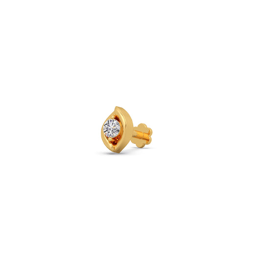 Aura Round Diamond Nosepin - Yellow