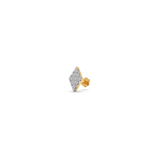 Kite Pave Diamond Nosepin - Yellow