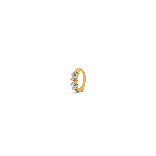 Pallavi Diamond Bali Nosepin - Yellow