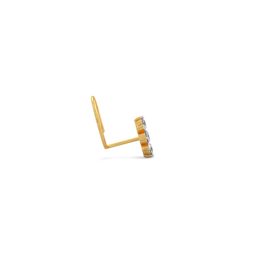 Diagonal Round Diamond Nosepin - Yellow