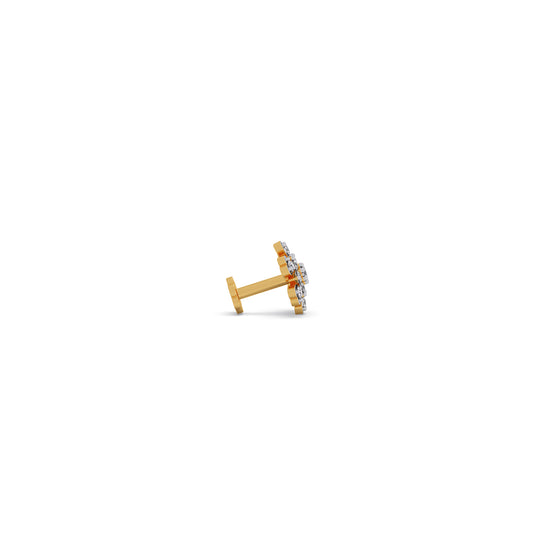 Daisy Cluster Diamond Nosepin - Yellow