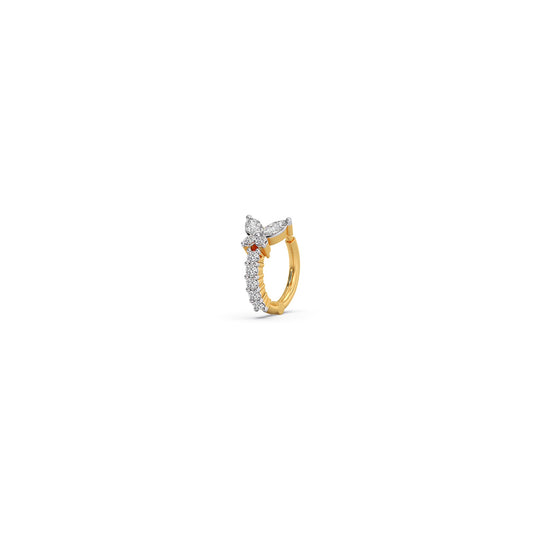 Ever Bloom Diamond Nose Bali - Yellow