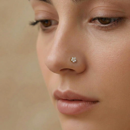 Florique Round Diamond Nosepin - MQ_AI