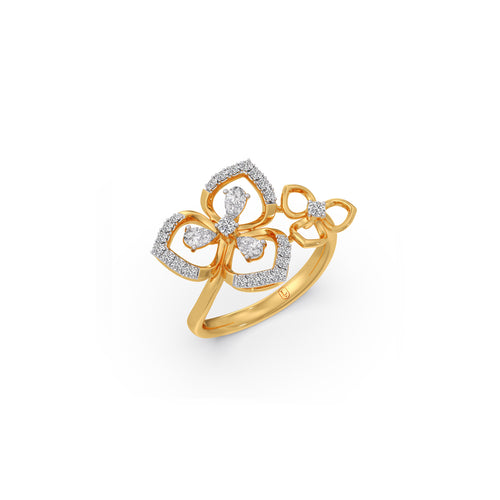 Petalique Teardrop Diamond Ring