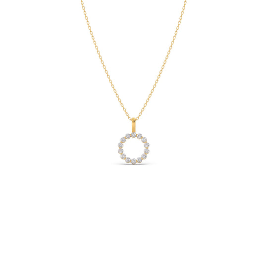 Classic Round Brilliant Diamond Pendant - Yellow