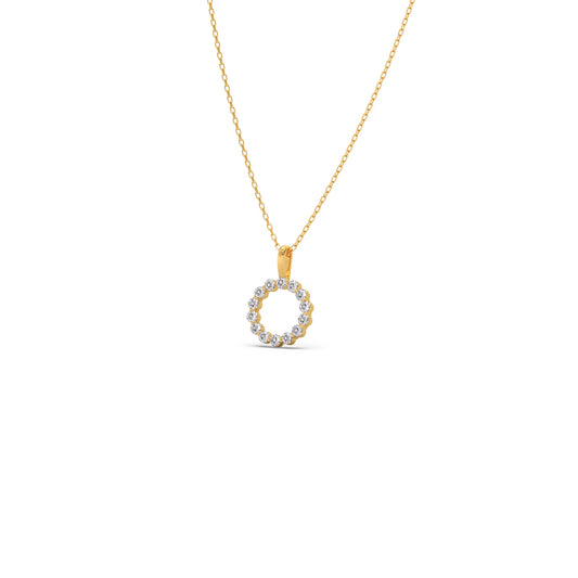 Classic Round Brilliant Diamond Pendant - Yellow