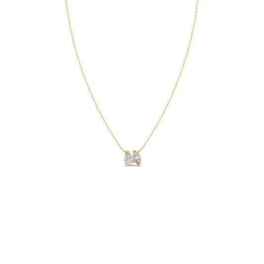 Marquise & Pear Diamond Toi et Moi Pendant - Yellow
