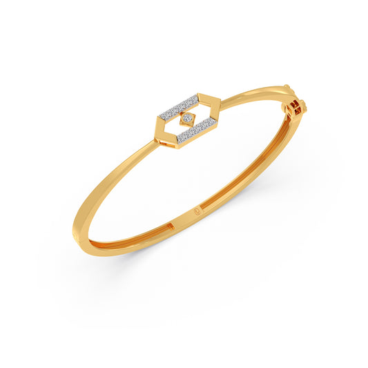 Hexora-Moving Diamond Nexus Bracelet - Yellow