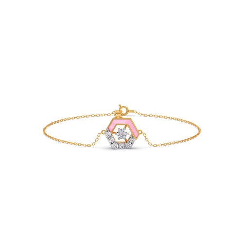 Cotton Candy Hexagon Diamond Bracelet