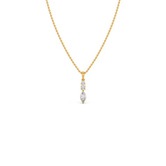 Marquise & Round Trio Pendant - Yellow