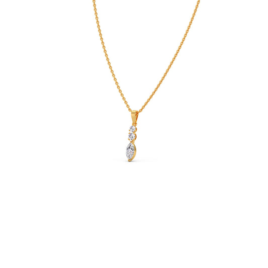 Marquise & Round Trio Pendant - Yellow