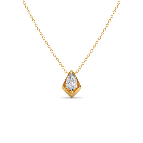 Classic Pear Solitaire Pendant