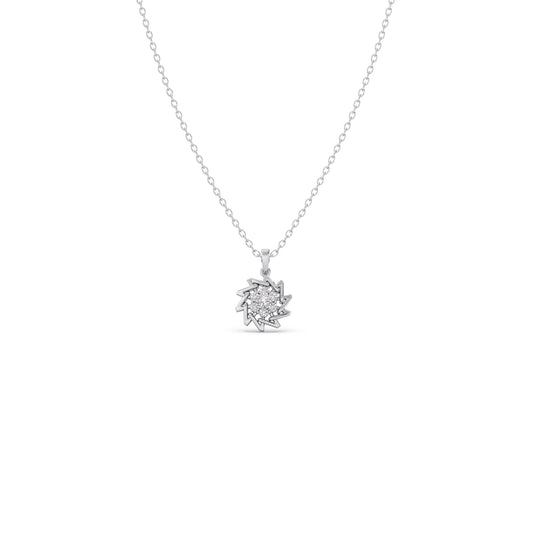 Starburst Diamond Platinum Pendant - Plt