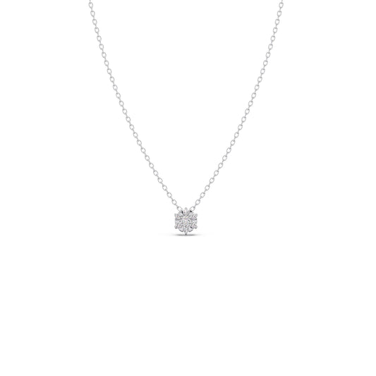 Starburst Floral Diamond Platinum Pendant - Plt