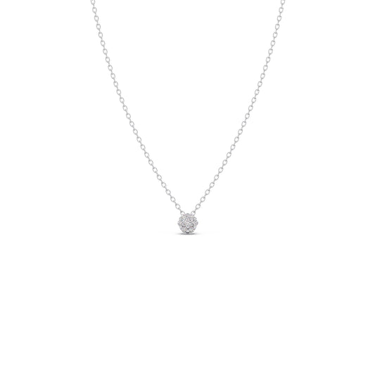 Honeycomb Bloom Diamond Platinum Pendant - Plt