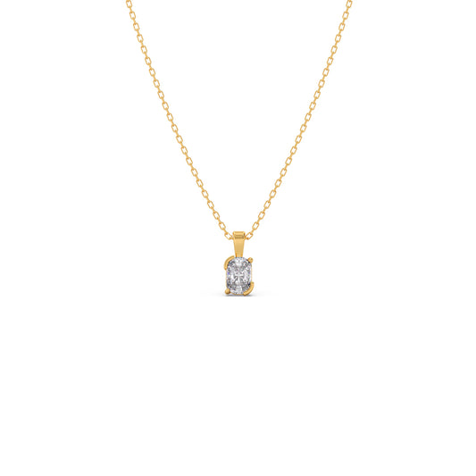 Luster Solitaire Chain Pendant - Yellow