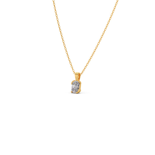 Luster Solitaire Chain Pendant - Yellow