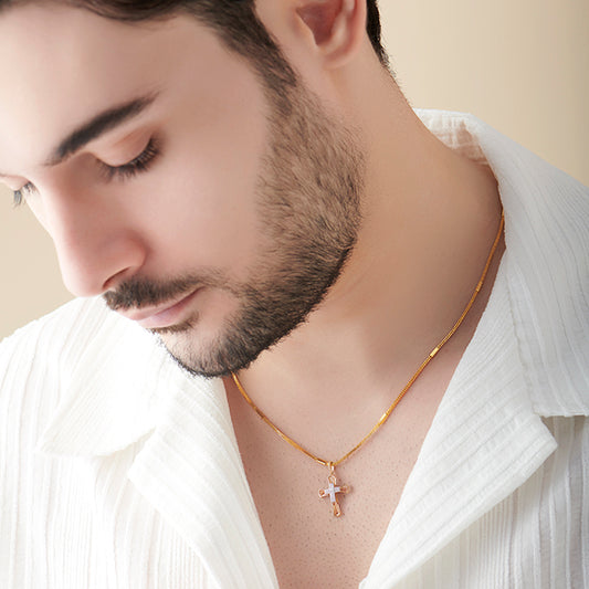 Dainty Diamond Cross Pendant - MQ