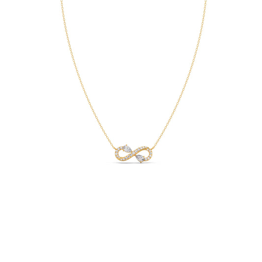 Pear with Round Accent Pendant - Yellow