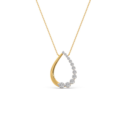 Oria Flow Diamond Pendant Necklace
