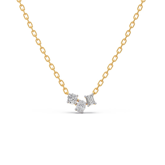Trinity Sparkle Diamond Pendant - Yellow