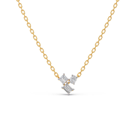 Radiance Trio Diamond Pendant - Yellow