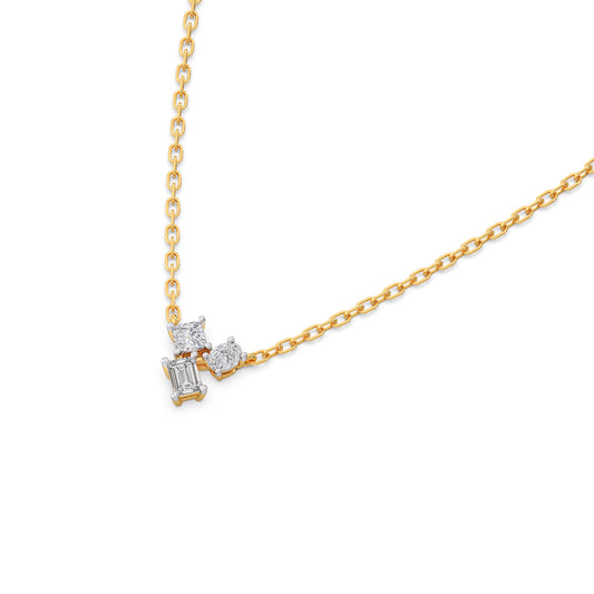 Radiance Trio Diamond Pendant - Yellow