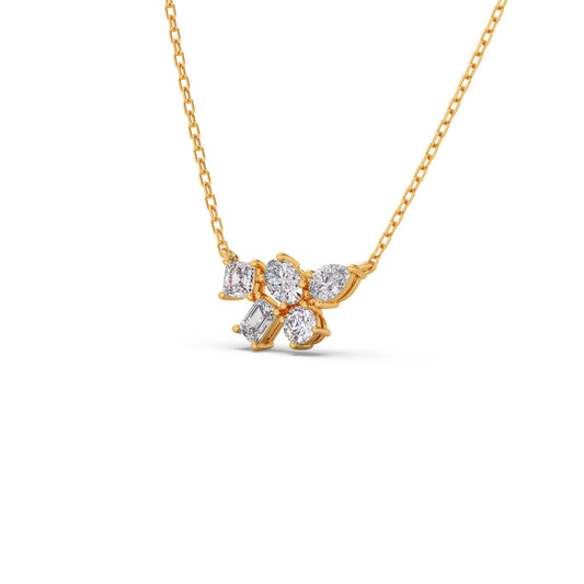 Fragment Cluster Diamond Chain Pendant - Yellow