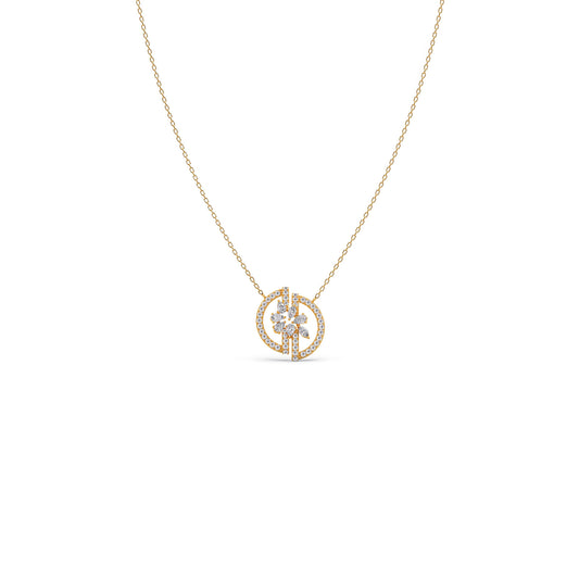 Eclipse Bloom Pendant Necklace - Yellow