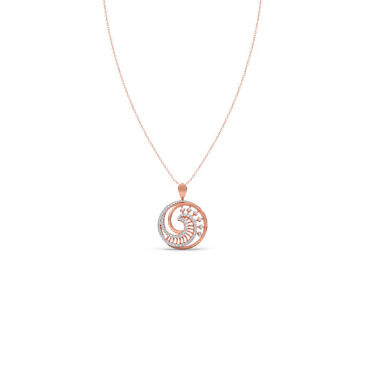 Swirelle Diamond Pendant Necklace - Rose