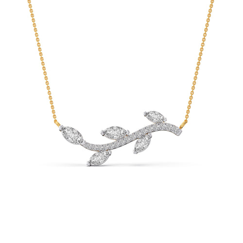 Everleaf Marquise and Round Diamond Necklace