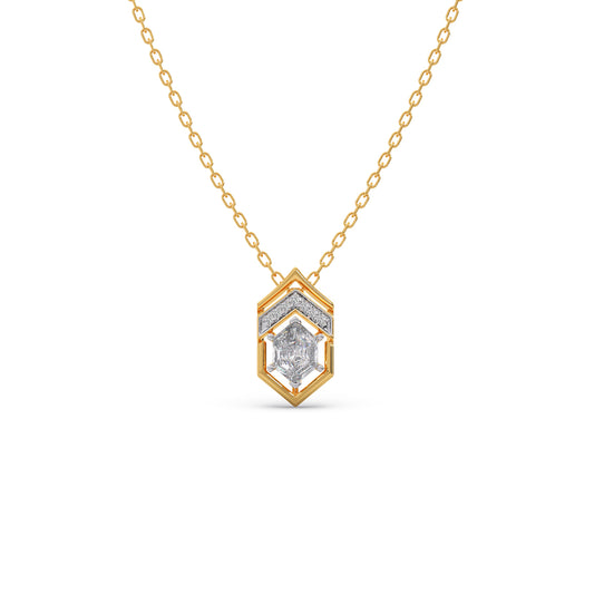 Hexa Elevate Pendant Necklace - Yellow