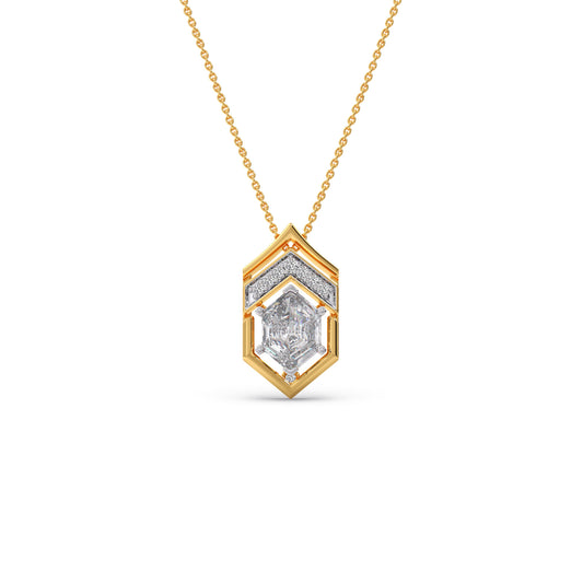 Hexa Elevate Pendant Necklace - Yellow