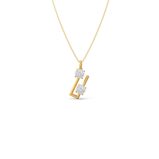 Portuguese U-Axis Pendant Necklace - Yellow