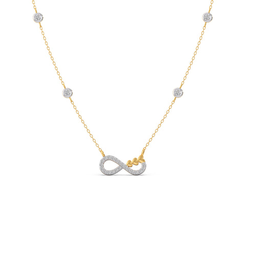 Infinity & Heart Station Necklace
