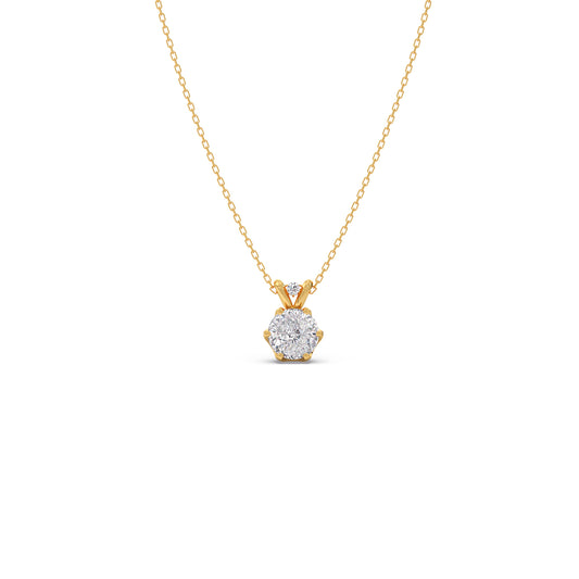 Portuguese Diamond Pendant Necklace - Yellow