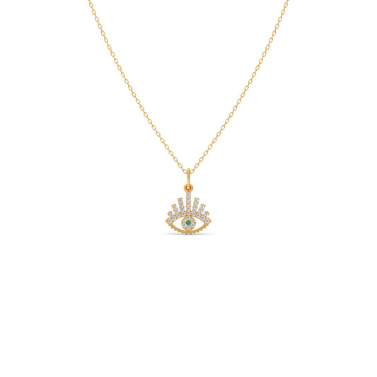 Gilded Vision Sunburst Diamond Pendant - Yellow